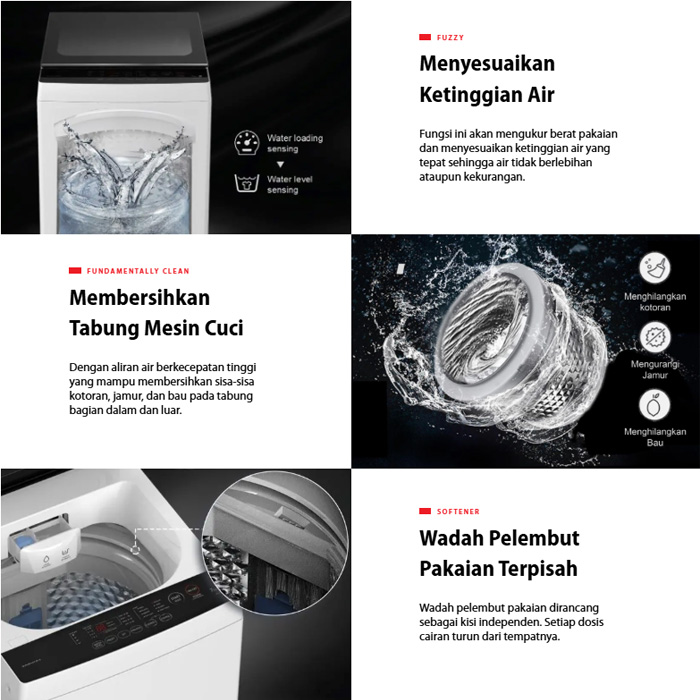 Toshiba Mesin Cuci 1 Tabung Top Loading 7 Kg - AW-M801AN(WK) | AWM801AN(WK)